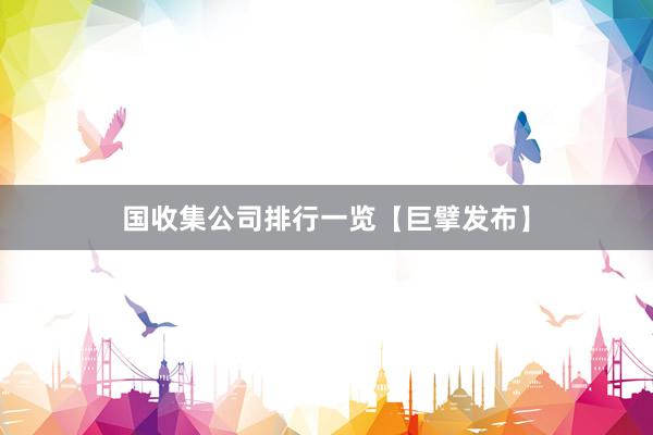 国收集公司排行一览【巨擘发布】